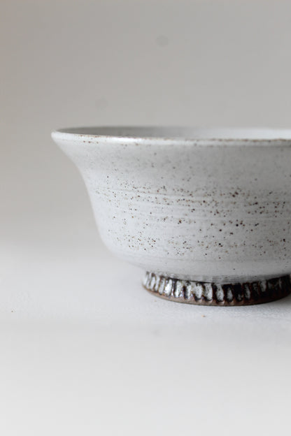 Curvy Footed Bowl in Rustic White