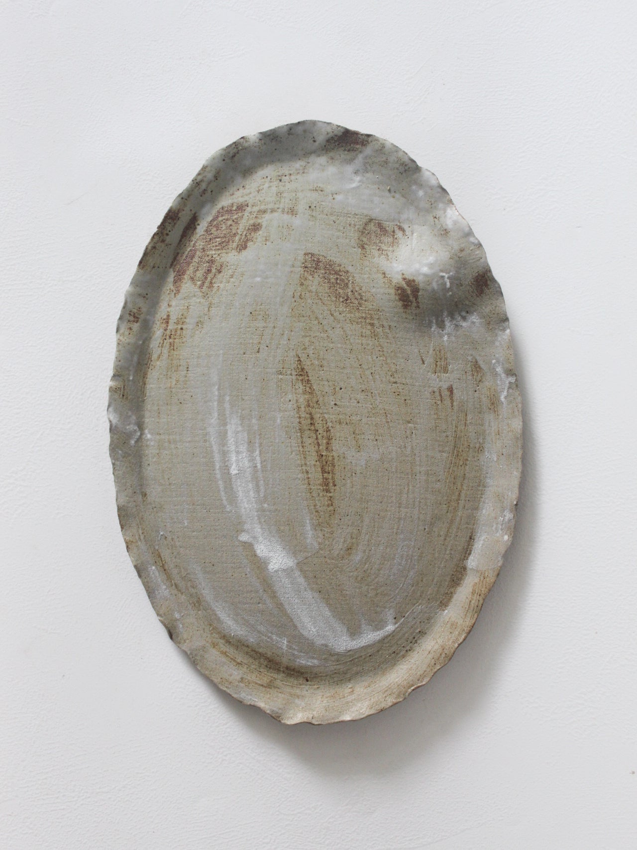 OVAL PLATE WITH FLAP IN RUSTIC