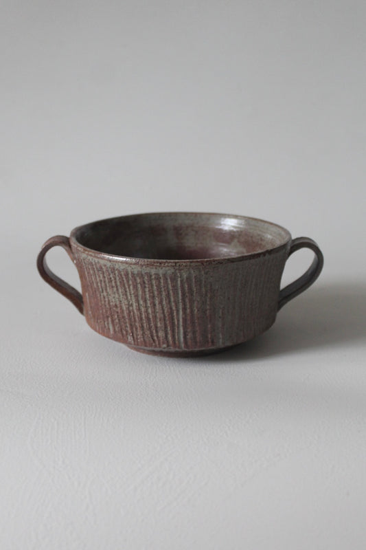 MOCCA ANGULAR BOWL - HANDCARVED