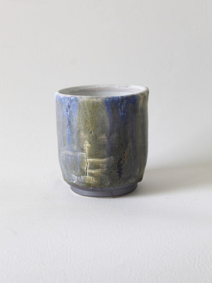 STRAIGHT MUG IN STRIPEY BLUE